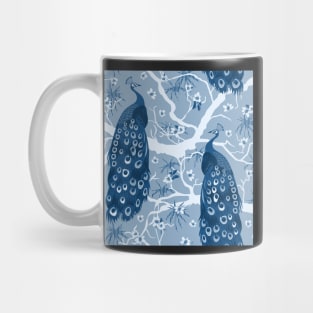 Peacocks in classic blue - Pantone color of the year 2020 Mug